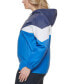 Trendy Plus Size Colorblock Rain Slicker Jacket