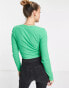 Фото #3 товара Monki long sleeve top in green