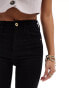 River Island petite skinny jeans in black Черный, 38 - фото #5