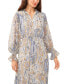 Women's Printed Balloon Sleeve Maxi Dress