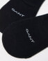 Фото #2 товара GANT 2 pack invisible logo socks in black