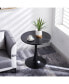 Фото #5 товара Modern 23.6" Black Round End Table with Solid Metal Base