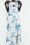 Платье в бельевом стиле с цветочным принтом ZARA
