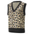 Puma Downtown Graphic Pullover Vest Womens Beige Casual Athletic Outerwear 53836