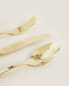 Decorative engraved cutlery set