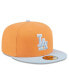 Фото #4 товара Men's Orange/Light Blue Los Angeles Dodgers Spring Color Basic Two-Tone 59FIFTY Fitted Hat