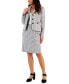 ფოტო #1 პროდუქტის Women's Polka-Dot Three-Button Skirt Suit, Regular and Petite Sizes