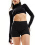 Фото #2 товара Only Play training sports booty legging shorts in black