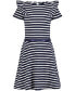 Big Girls Stripe Ruffle Dress