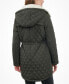 ფოტო #2 პროდუქტის Women's Petite Faux-Fur-Collar Quilted Coat