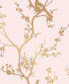 Фото #2 товара Cynthia Rowley for Bird Watching Rose Pink & Gold Peel and Stick Wallpaper
