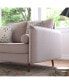 Фото #9 товара Carthage Upholstered Mid-Century Modern Pocket Spring Loveseat With Wooden Legs And Removable Back Cushions