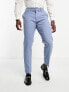 New Look slim suit trousers in light blue