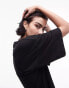 Topshop premium slouchy oversized tee in black