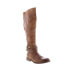 Фото #2 товара Bed Stu Eva F321120 Womens Brown Leather Zipper Knee High Boots