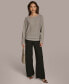 Donna Karan Women's Ribbed Raglan-Sleeve Sweater Серый, XS - фото #4