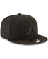 Фото #3 товара Men's Black Los Angeles Dodgers Script Logo Black on Black 9FIFTY Snapback Adjustable Hat