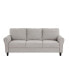 Фото #1 товара Modern Transitional Sand Hued Textured Fabric Upholstered 1 Piece Sofa Attached Cushions Living