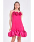 ფოტო #3 პროდუქტის Women's Rose Bubble Mini Dress