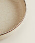 Porcelain soup plate with antique finish rim