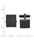 ფოტო #2 პროდუქტის Stainless Steel Polished Black IP-plated Laser cut Cufflinks