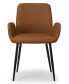 Фото #2 товара Set of 2 Alrik Arm Chair with Zigzag Stitching and Steel Legs