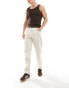 Фото #1 товара Weekday Barrel relaxed fit tapered jeans in ecru