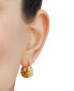 ფოტო #2 პროდუქტის Polished Shrimp Design Hoop Earrings in 14k Yellow Gold