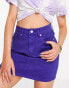 Фото #1 товара DTT Gabby high waist denim skirt in bright blue