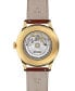 ფოტო #2 პროდუქტის Men's Swiss Automatic DS Brown Leather Strap Watch 41mm