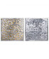 Фото #1 товара Enigma Polished Steel Leaf 3D Abstract Metal Wall Art, Set of 2, 32" x 64"