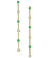 ფოტო #1 პროდუქტის Sapphire (1/2 ct. t.w.) & Diamond Accent Linear Drop Earrings in 14k White Gold (Also in Emerald & Ruby)