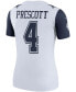 ფოტო #2 პროდუქტის Women's Dak Prescott White Dallas Cowboys Color Rush Legend Player Jersey