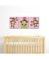 Фото #2 товара Pink Monkey Girl - Baby Girl Wall Art Decor - 7.5 x 10 inches - Set of 3 Prints