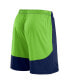 Men's College Navy/Neon Green Seattle Seahawks Go Hard Shorts Navy, Neon Green, 2XL - фото #3