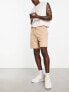 ASOS DESIGN slim shorts in beige quilted texture SESEAME, 2XS - фото #1