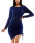 Juniors' Side Ruched Bodycon Dress