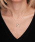 ფოტო #2 პროდუქტის Diamond Flower 20" Pendant Necklace (1/6 ct. t.w.) in 14k Gold, Created for Macy's