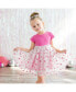 ფოტო #3 პროდუქტის Little and Big Girls Glitter Heart Short Sleeve Tutu Dress