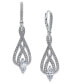 ფოტო #1 პროდუქტის Silver-Tone Marquise Crystal and Pavé Drop Earrings, Created for Macy's