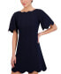 Women's Scallop Trim A-Line Dress