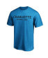 Фото #2 товара Men's Blue Charlotte FC Wordmark T-shirt