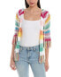 Фото #1 товара Rain + Rose Fringe Cardigan Women's