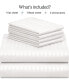 Фото #2 товара California King 6 PC Striped Rayon From Bamboo Solid Performance Sheet Set