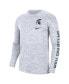 Фото #3 товара Men's White Michigan State Spartans Velocity Legend Team Performance Long Sleeve T-shirt