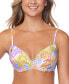 ფოტო #3 პროდუქტის Juniors' Moonshadow Floral-Print Underwire Bikini Top