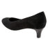 Trotters Fab T1905-003 Womens Black Narrow Suede Slip On Pumps Heels Shoes