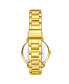 ფოტო #6 პროდუქტის Women's Gold-tone Case and Bracelet, Crystal Studded Gold Dial Watch