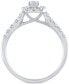ფოტო #6 პროდუქტის Diamond Emerald-Cut Bridal Set (1 ct. t.w.) in 14k White or Yellow Gold