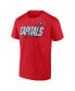 Men's Red Washington Capitals Wordmark Two-Pack T-shirt Set